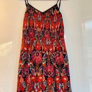 Tropical Summer Dress Hi Low Laceup